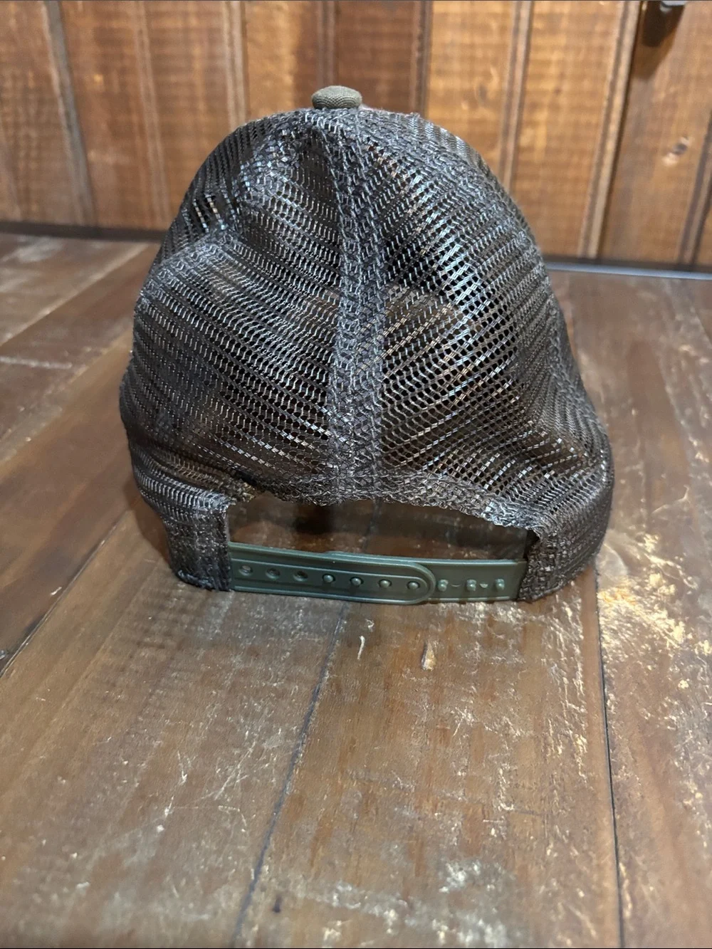 PRANA Olive and Red Patterned Mesh Baseball Cap